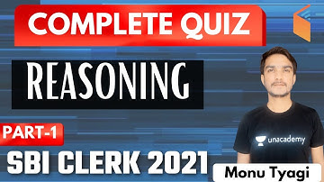 Reasoning Complete Quiz (Miscellaneous Types) | Part-1 | Target SBI Clerk 2021 | Monu Tyagi
