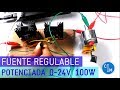 FUENTE REGULABLE POTENCIADA | Regulador de voltaje con transistor de paso