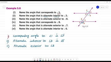 Class 7 TN Maths Term I  5. Geometry   Example 5.8(i) Name the angle that corresponds to ∠1.