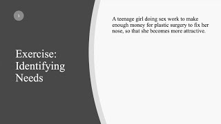 [SSLD Self Learning Program] 7 - Wants and Needs Exercises 5X
