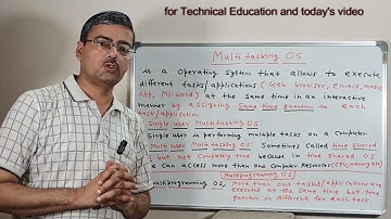 Multitasking Operating System | Types of Operating system | Difference with multiprogramming