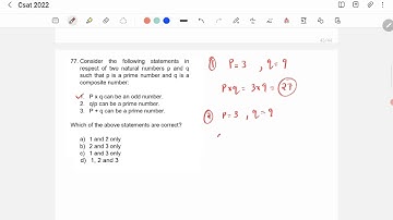 CSAT 2022 Answer Key - Two natural numbers p and q such that p is a prime number......
