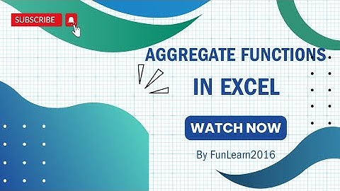 Aggregate Functions in Excel Sum, Average, Max, Min, Count #interview #job #viralvideo #tricks #yt