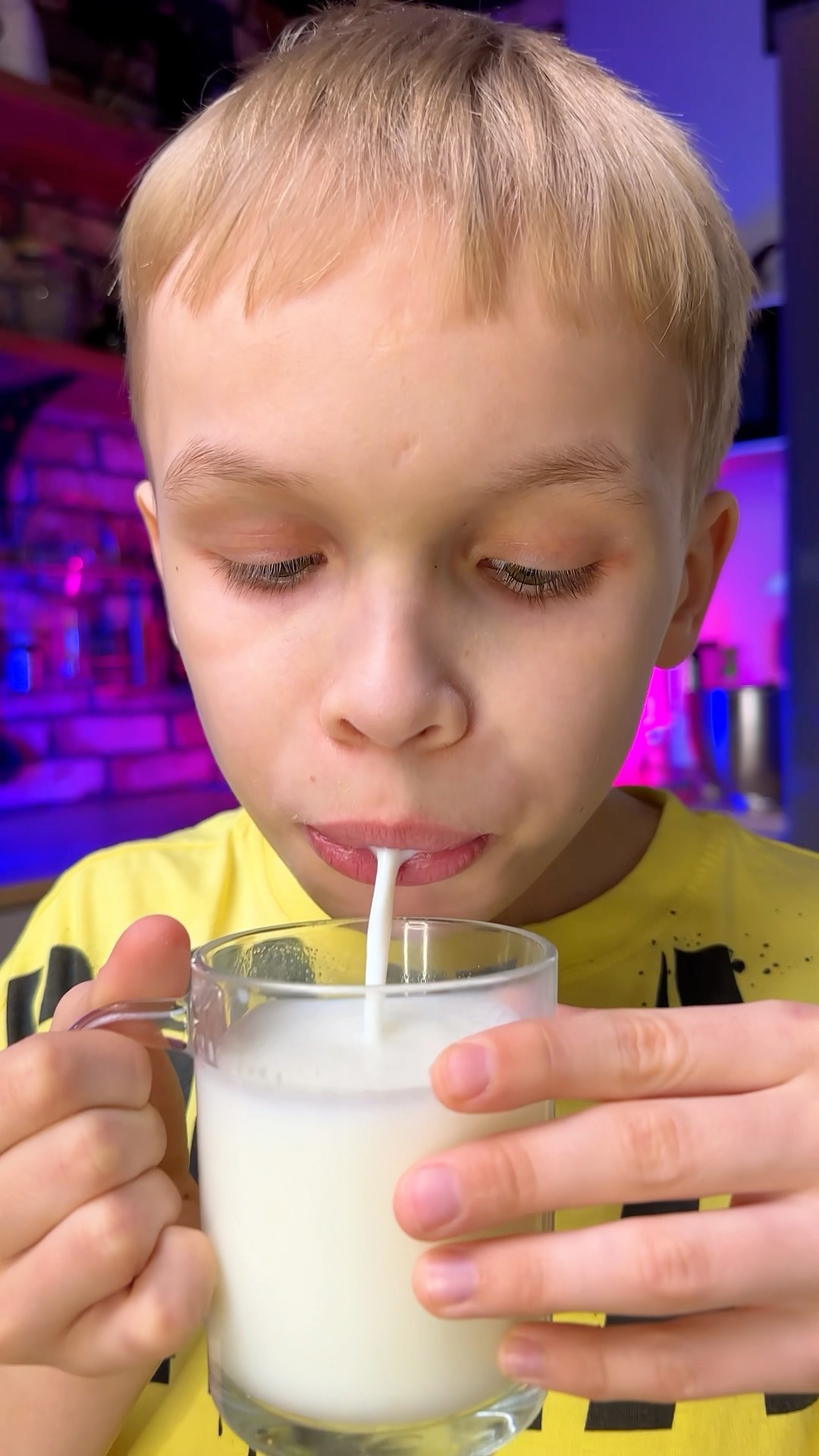 He drank him SALIVA ???