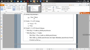 Metode Tabel (Persamaan Non Linear)