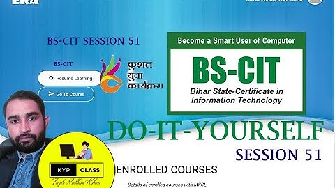 DO-IT-YOURSELF BS-CIT SESSION 51 | How To Score 10 On 10 In Do It Yourself | Era KYP CLASS [HINDI]