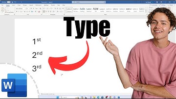 How To Write 1st 2nd 3rd In Word (Microsoft)