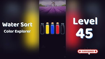 🎮 Water Sort Color Explorer Level 45 Walkthrough | SolutionGuruji 🌍