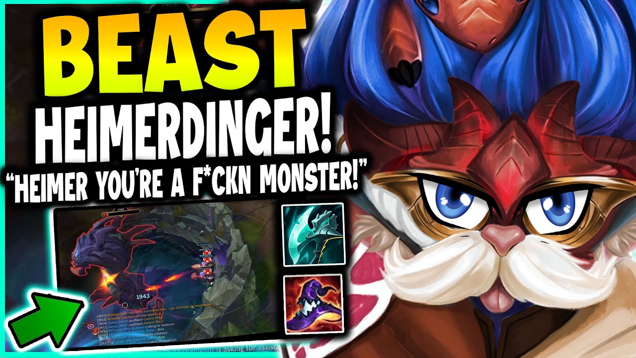 Heimerdinger but I oneshot EVERYONE, build backwards, steal baron and giga carry - League of Legends