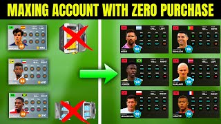 NEW ACCOUNT TO MAXED ACCOUNT IN MINUTES! | WITHOUT BUYING COINS & GEMS | DREAM LEAGUE SOCCER 2024