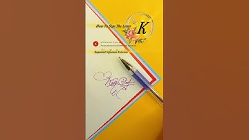 Kalsoom Signature Design | How To Sign The Letter K #shorts