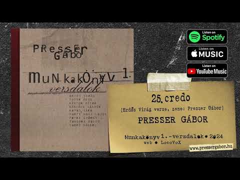 credo (Erdős Virág verse, zene: Presser Gábor) - Munkakönyv1- versdalok