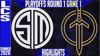 TSM vs GGS Highlights Game 1 | LCS Playoffs Summer 2020 Round 1 | Team Solomid vs Golden Guardians