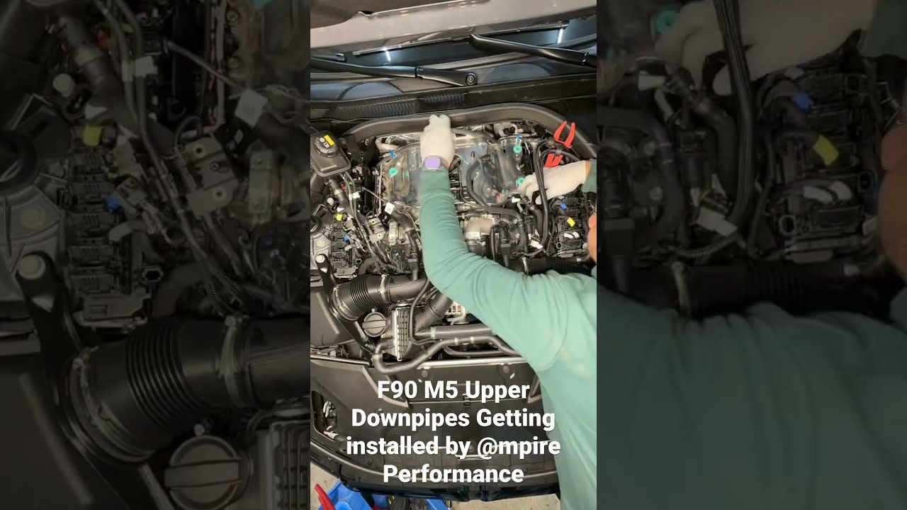F90 M5 Upper Downpipe Installed Bmw Bmwm Bmwm5 Bmwm5f90