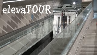 eleva TOUR of Cityplace DART rail station with Incline elevator  Dallas TX