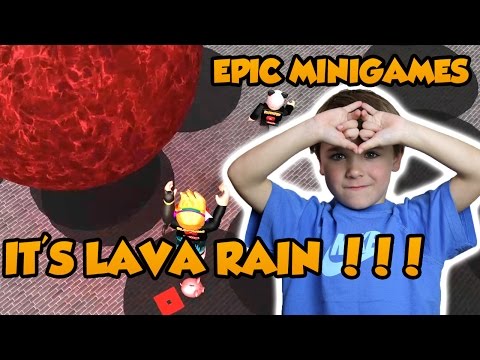 Lava Rain In Roblox Epic Minigames Dad Vs Son Youtube - how to hack in epic minigames roblox get 90 robux