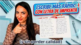🚀 ESCRIBE MÁS RÁPIDO con LETRA de IMPRENTA (y sin perder Calidad)
