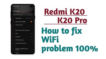 Redmi K20 , K20 Pro , How to fix WiFi problem 100% working trick
