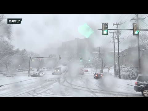 LIVE: First snowstorm of the year hits Washington DC