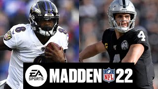 Ravens at Raiders (9/13/21 Simulation) Madden 22