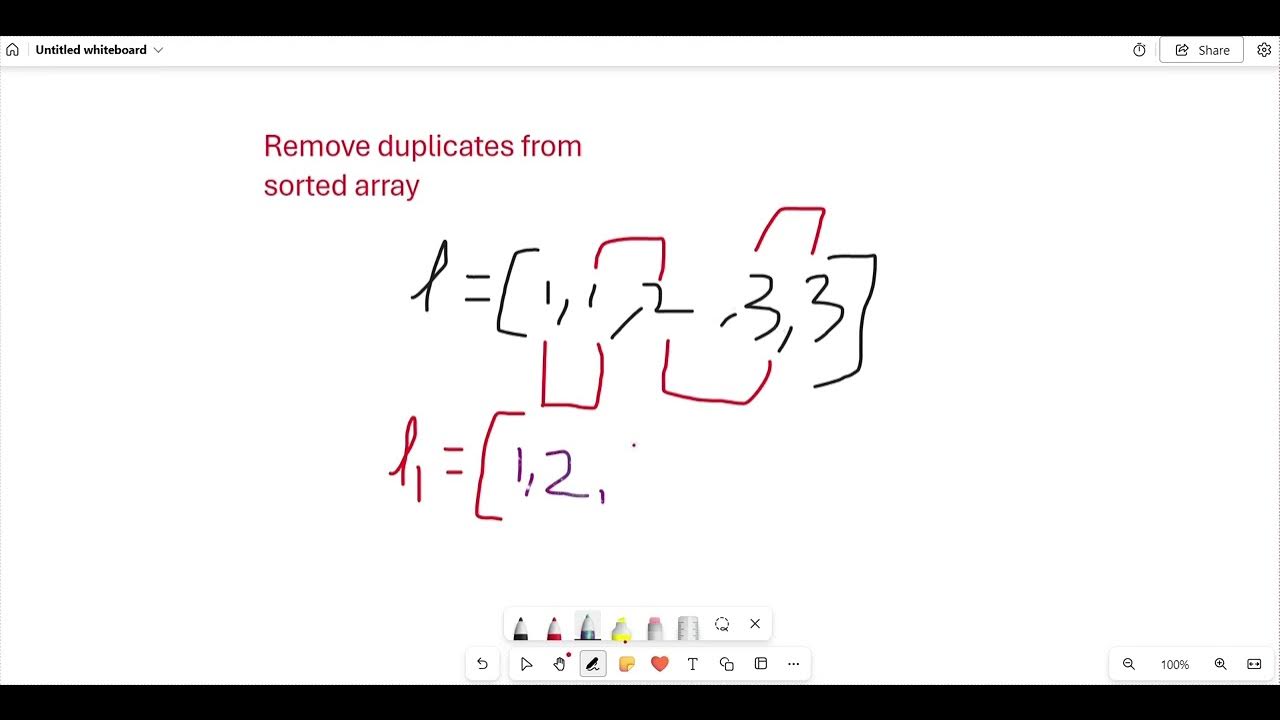 Remove duplicates from sorted array | Google coding round questions # ...