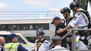Police attempt to reach man who climbed Sydney Harbour Bridge without permission