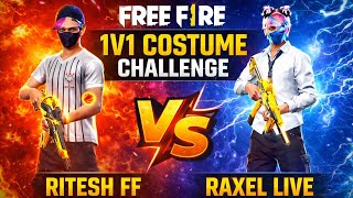 FREE FIRE 1v1 COSTUME CHALLENGE 🔥 RITESH FF vs RAXEL LIVE | Epic Fight 😱 screenshot 5