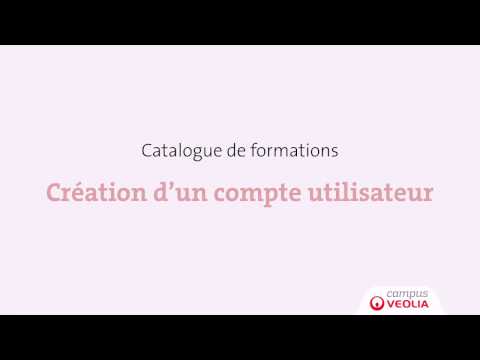 Catalogue de formations - Création d'un compte utilisateur