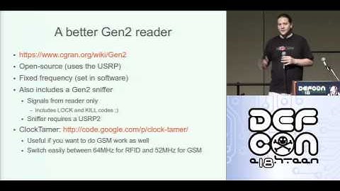 Defcon 18   Extream range RFID Tracking   Chris Paget    Part 