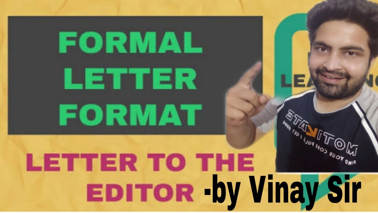 Formal Letter Meaning, Format with Example VinayThinks YouTube