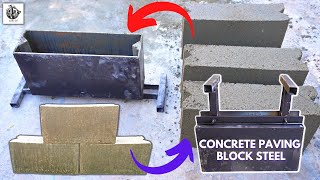 Concrete Paving Block Steel | Cement Block Bricks Easily with Steel Mold | Interlock Bricks Making