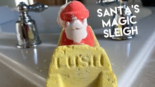 Lush &#39;Santa&#39;s Magic Sleigh&#39; Christmas 2021 bath bomb demo