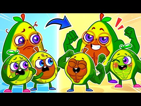 Super Parents vs Super Kids 😎 | Baby Avocado Become A Superhero 💪 by Pit&Penny - Sing Along!🎤