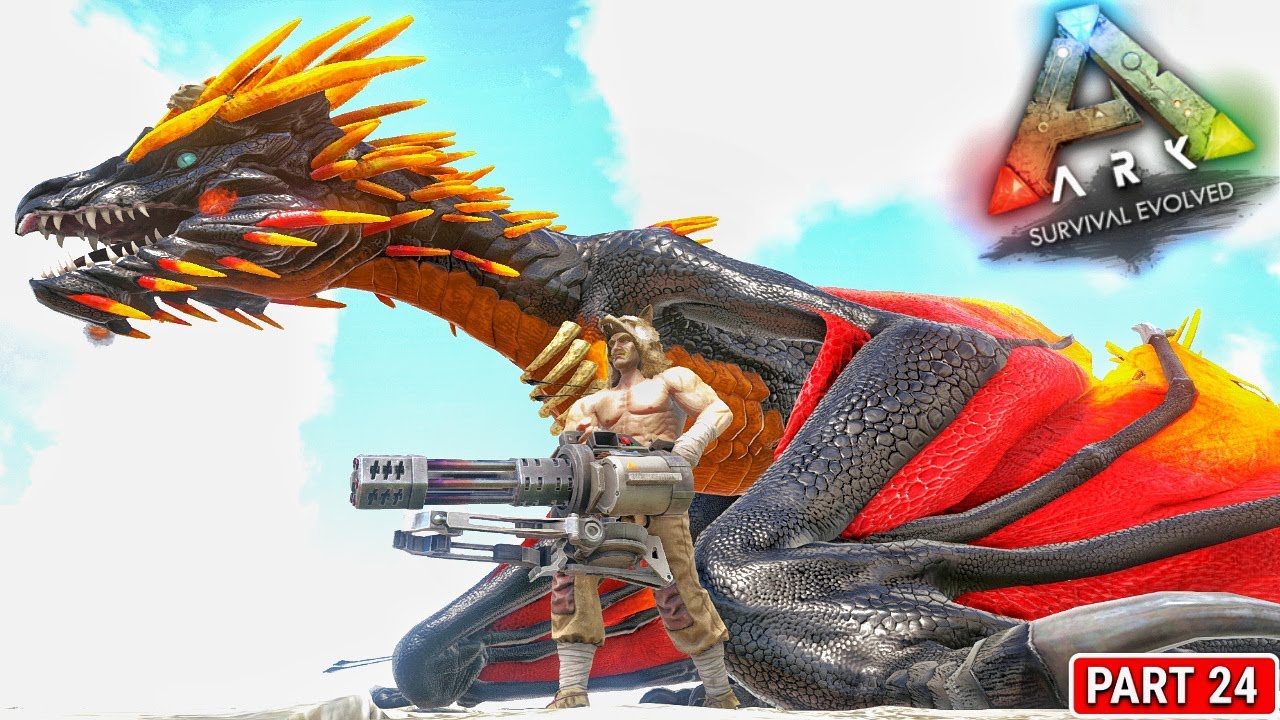 Biggest Boss Fight Ever Volcanis God 🔥🔥 ARK Super Mega Modded ARK