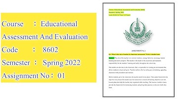 B.ed Code 8602 Solved Assignment Spring 2022 | 8602 Solved Assignment Spring 2022 | Assignment 1 |