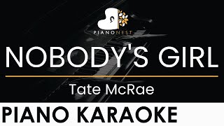 Tate Mcrae - Nobodys Girl - Piano Karaoke Instrumental Cover With 