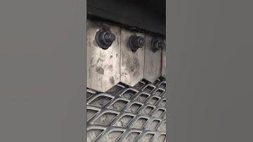 Heavy duty expanded metal mesh making #expandedmetal #expandedmesh #satisfying #shorts #custom