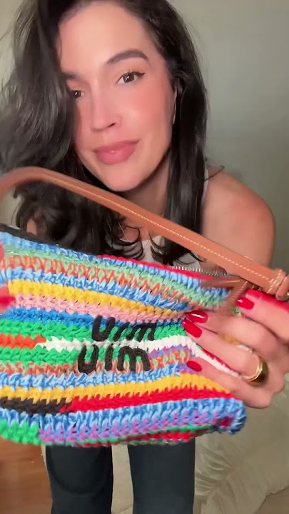 ASMR unboxing of Miu Miu crochet pouch mini bag ✨ #miumiu #asmr #unboxing