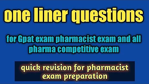 pharmacist exam preparation#one liner question#rapid revision#assam dhs#di#gpat#esic#dsssb#hssc