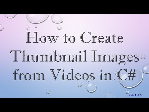 How to Create Thumbnail Images from Videos in C#