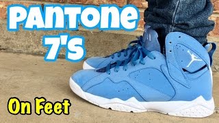 jordan 7 pantone on feet