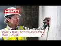 Hilti Kwik-X Dual Action Anchor - How To Use