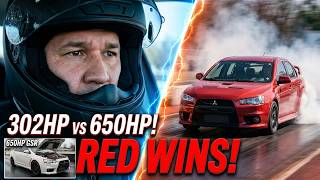 JDM-Autos beim Drag Racing! – 650 PS Lancer Evo GSR gegen 302 PS Evo X MR