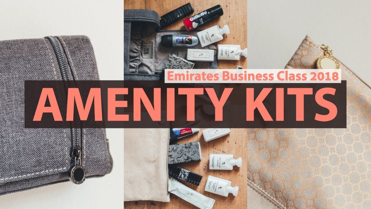 emirates indulgence by bvlgari amenity kits
