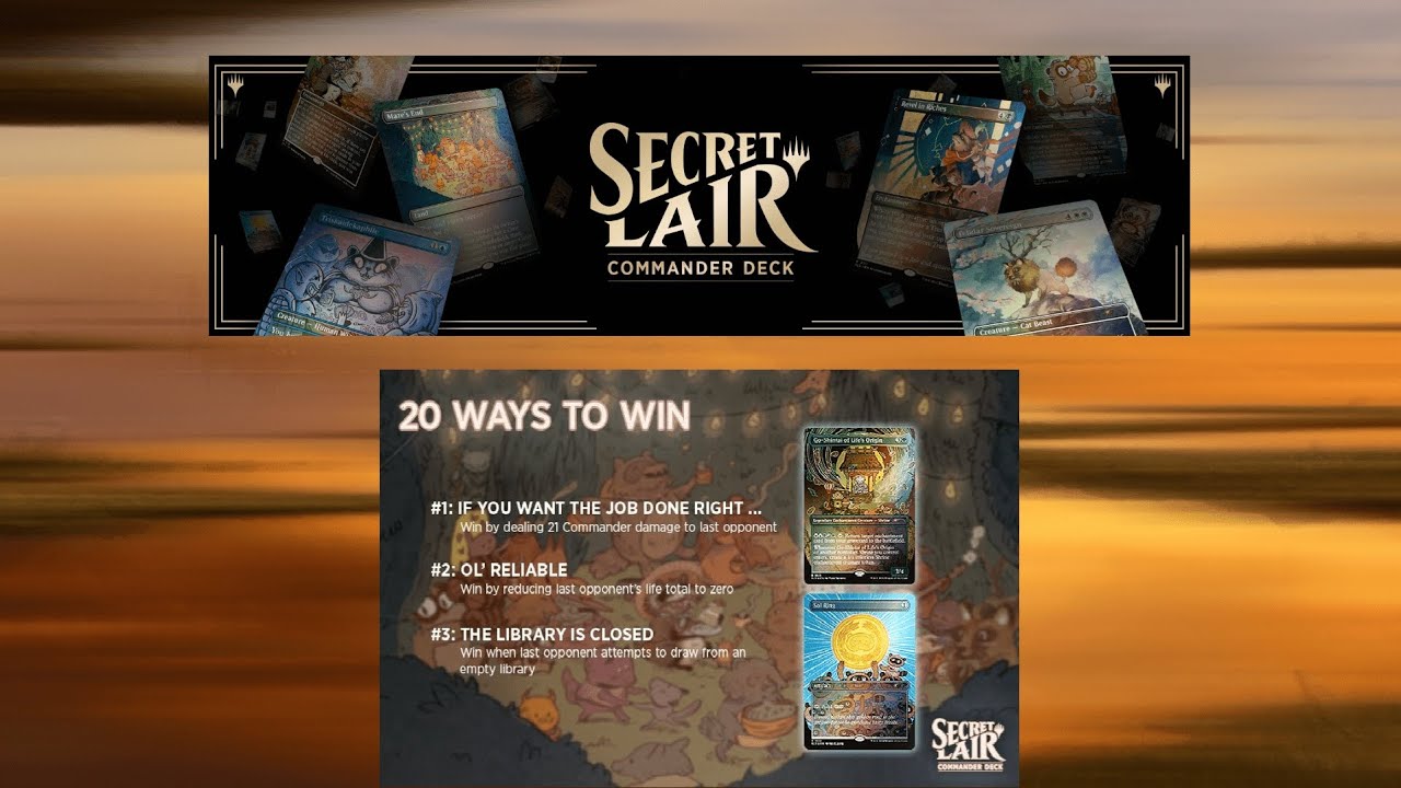 Secret Lair Commander 20 Ways to Win: Deck Analysis - YouTube