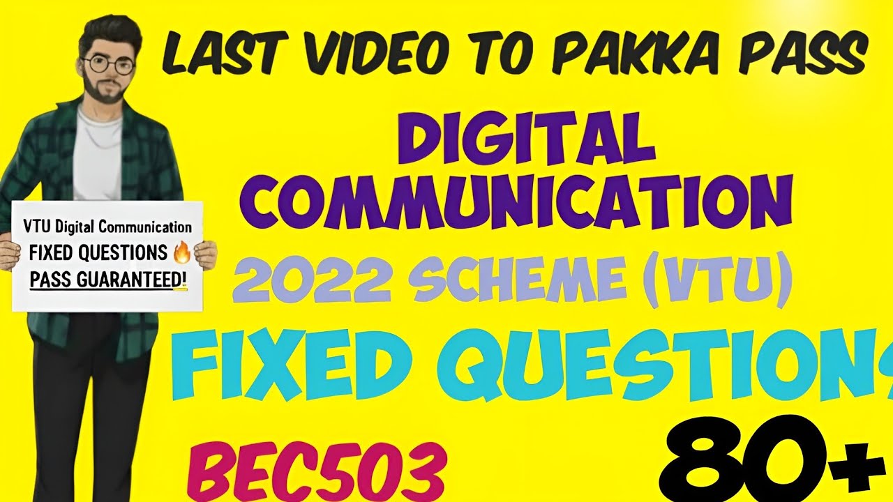 Digital Communication | BEC503 | Fixed  & Important Questions For VTU Exam  | 