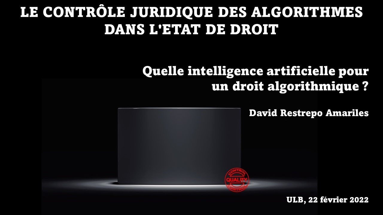 David Restrepo Amariles - Quelle intelligence artificielle pour un droit algorithmique ?