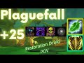 Plaguefall +25 | Resto Druid POV | Tyrannical, Spiteful, Necrotic