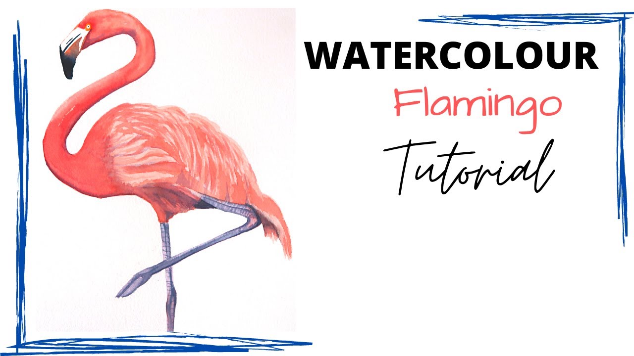 WATERCOLOR FLAMINGO TUTORIAL | How to paint a flamingo in watercolour | Lindsey Dawn Art - YouTube