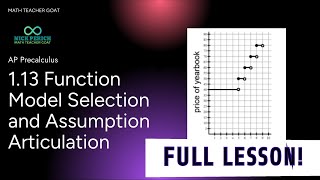 AP Precalculus 1.13 Function Model Selection and Assumption Articulation FULL LESSON and NOTES